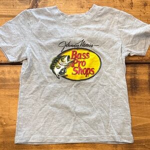 Bass Pro Shops Kids Gray Tee with Yellow Logo